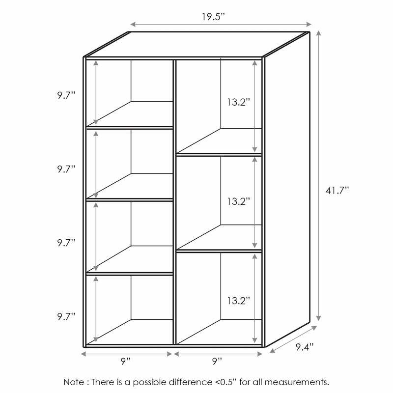 Bibliothèque à étagère ouverte réversible, blanc, 11048WH, 7 cubes