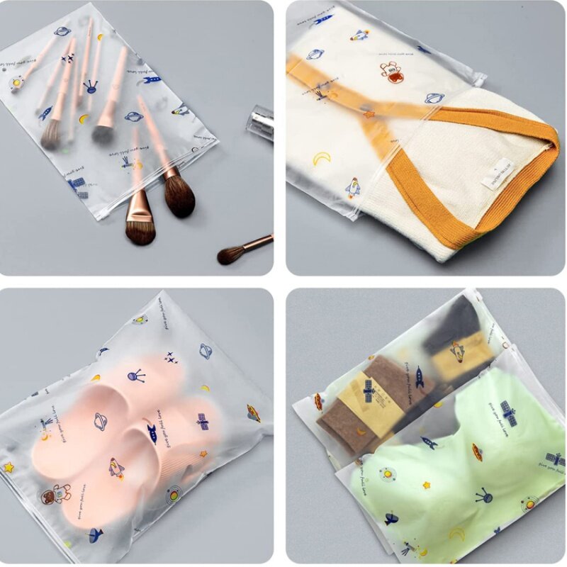 Bolsas de plástico con cierre hermético para ropa, embalaje personalizado de Plástico Ldpe, logotipo cosmético, esmerilado, producto personalizado