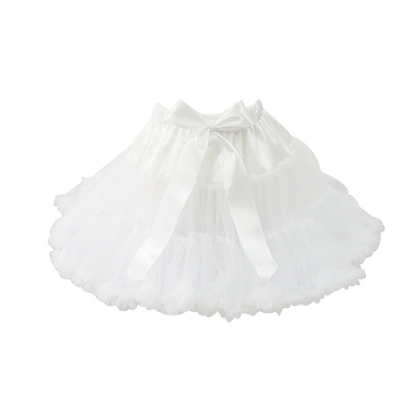 Хлопковая юбка ярких цветов в стиле «Лолита», сетчатая мягкая Нижняя юбка без косточек, для косплея