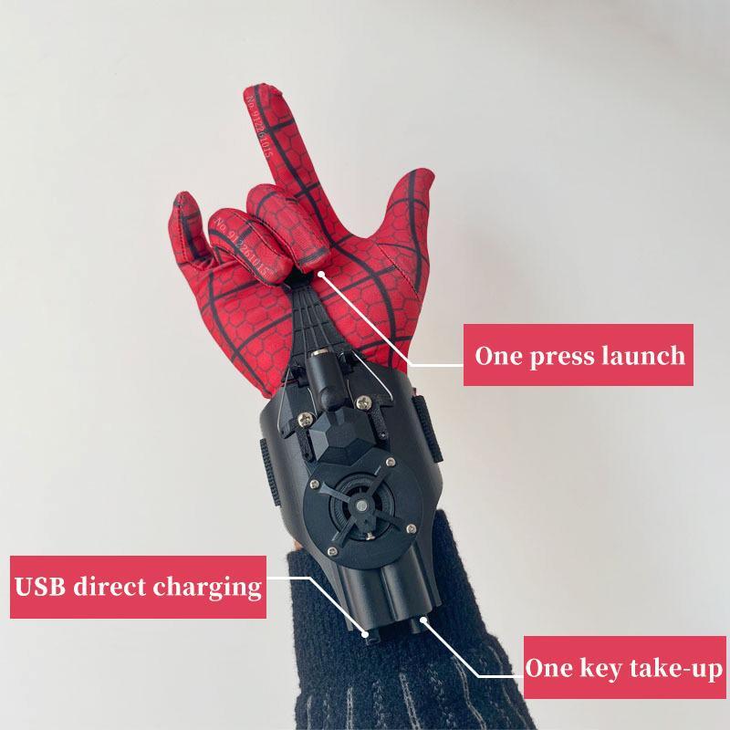 Spiderman Web Shooters Cosplay Adereços Brinquedo, Totalmente Automático, Periférico, Lançador De Seda, Dispositivo De Corda, Lendas, Presentes De Natal, ml
