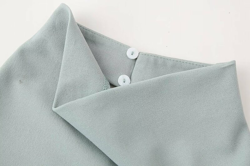 Traje de 2 piezas para mujer, blusa Retro sin mangas con cuello elástico, Falda Midi con diseño dividido, 2024