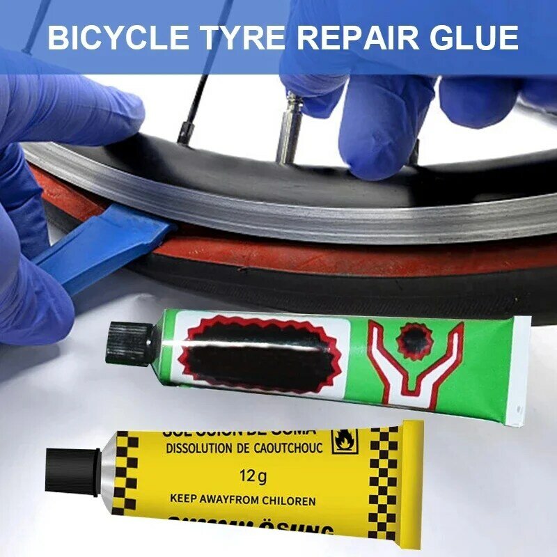 5/10 pz universale riparazione pneumatici colla moto bici pneumatico camera d'aria riparazione foratura pneumatico patch colle strumento accessori Auto