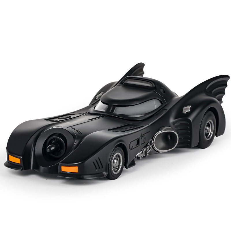 1:24 Batmobile Fledermaus Legierung Modell auto Spielzeug Druckguss Metallguss Sound und Licht zurückziehen Autos pielzeug für Kinder Fahrzeug