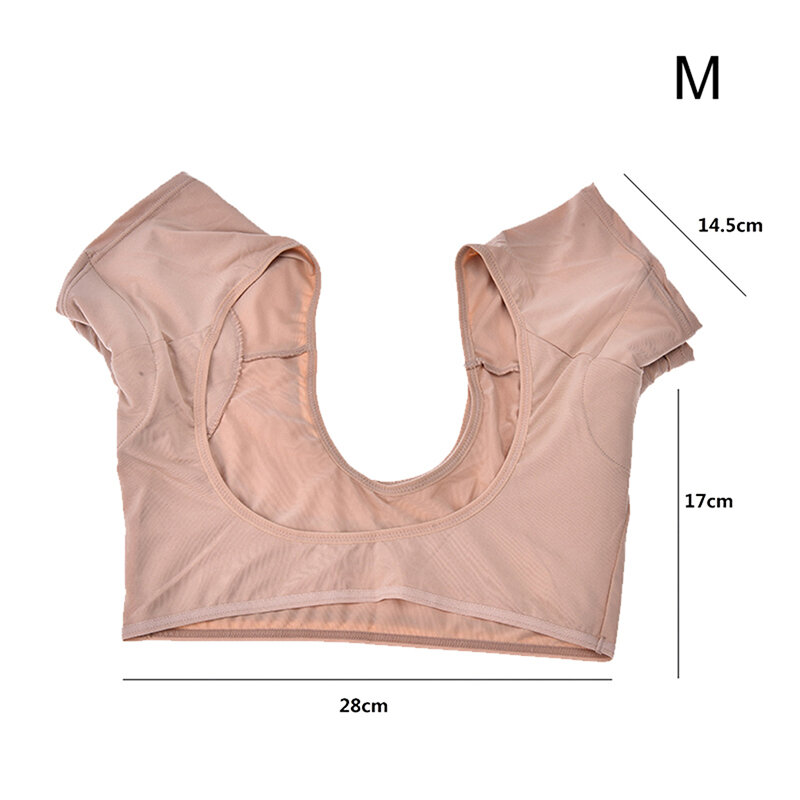 1ชิ้น M/L แผ่นป้องกันเหงื่อใต้วงแขนดูดซับน้ำหอมเสื้อกล้ามลำลองดูดซับเหงื่อซักได้