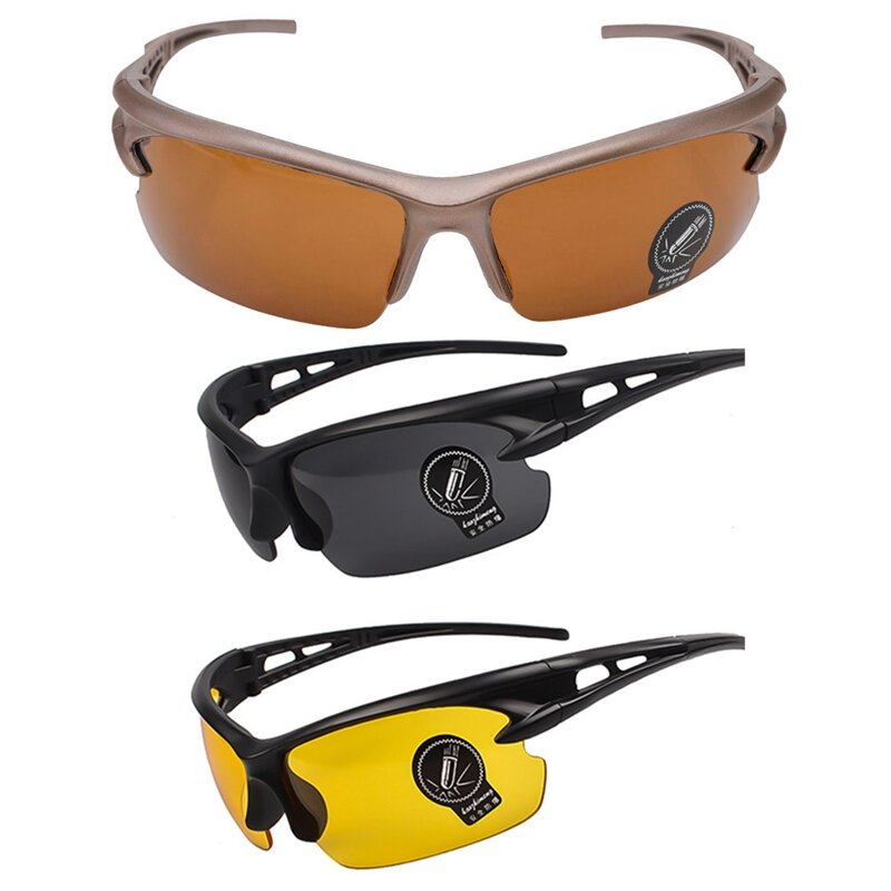 Cycling Sunglasses Anti-UV Explosion-proof Sun Glasses Bicycle Glasses Camping Sport Travel Driving Eyewear Night Vision Goggles