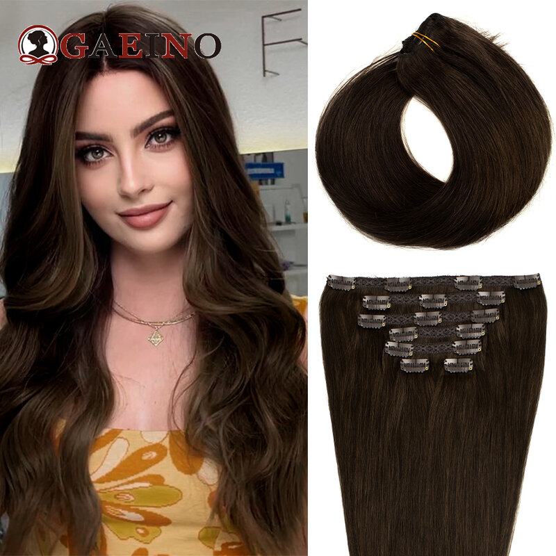 100 Grams Straight Clip in Hair Extensions Human Hair Ombre Color 7 Pcs Human Hair Clip in Extensions for Women 14-28 Inches
