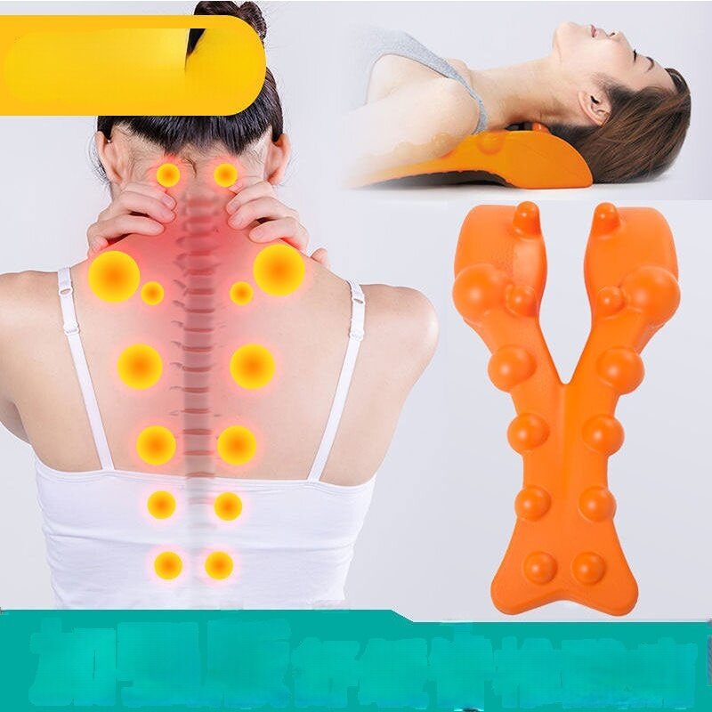 Tablero de masaje para vértebras cervicales, dispositivo de estiramiento de espalda, masajeador, tracción de espalda, columna vertebral recta, relajación, cuidado de la salud