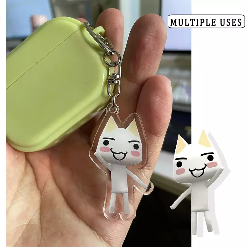 Inoue Toro gantungan kunci kucing lucu untuk aksesori tas liontin gantungan kunci permainan kartun gantungan kunci cincin perhiasan hadiah penggemar
