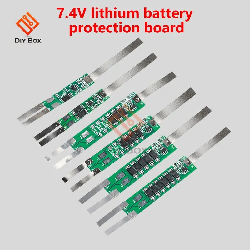 Placa protectora de batería de litio, placa de protección para 2S, 7,4 V, 18650, 1-6MOS con tira de níquel, 2A, 3A, 4,5a, 6A, 7,5a, 9A, BMS
