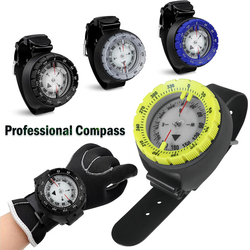 Digital Underwater 50m Diving Compass Professional Waterproof Navigator Digital Scuba orologio bilanciato luminoso per il nuoto