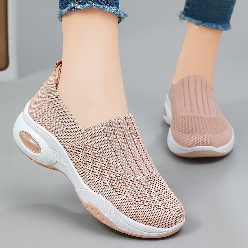 Zapatos planos informales antideslizantes para mujer, mocasines de suela gruesa sin cordones, suaves y cómodos, resistentes al desgaste