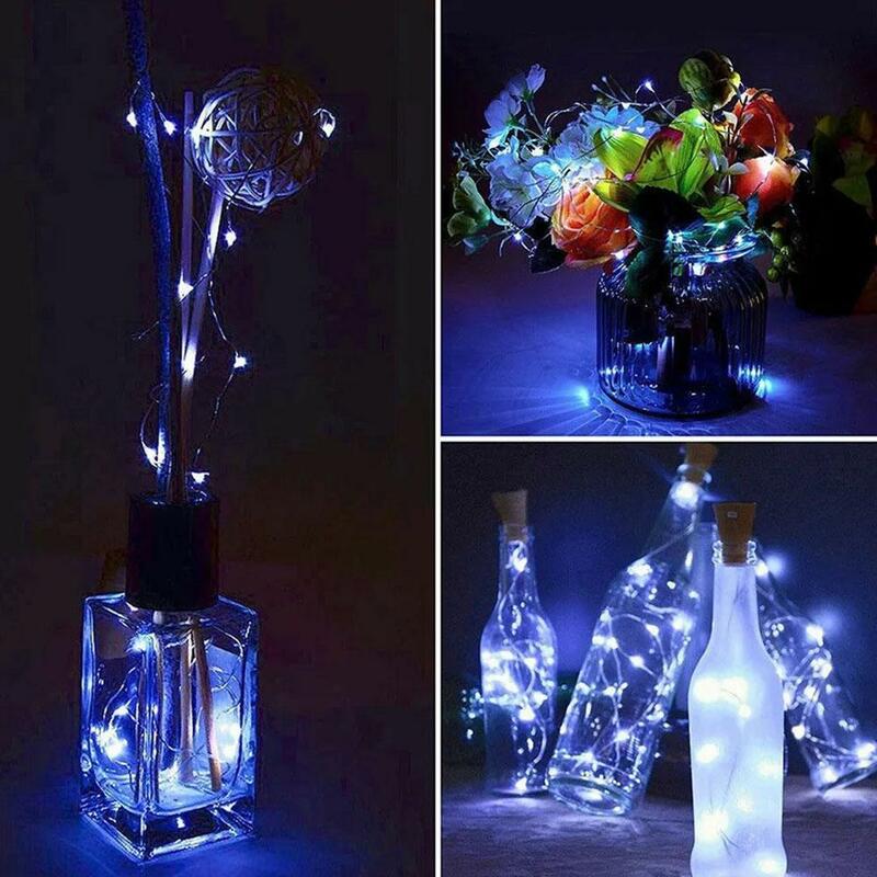 Lampu setrip LED dekorasi pesta pernikahan, lampu Natal, lampu bintang, lampu dekorasi pesta pernikahan, lampu tali LED, 2 meter, 20 lampu
