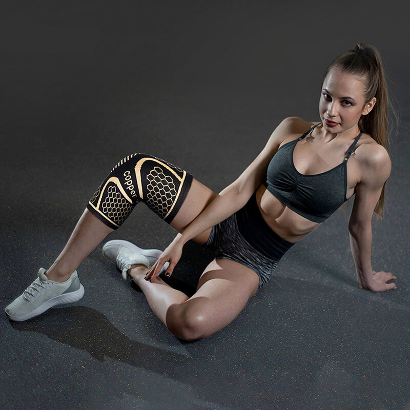 Kupfer Knie Protector Gemeinsame Unterstützung Knie Pads für Sport Fitness Workout Arthritis Joint Pain Relief Kompression