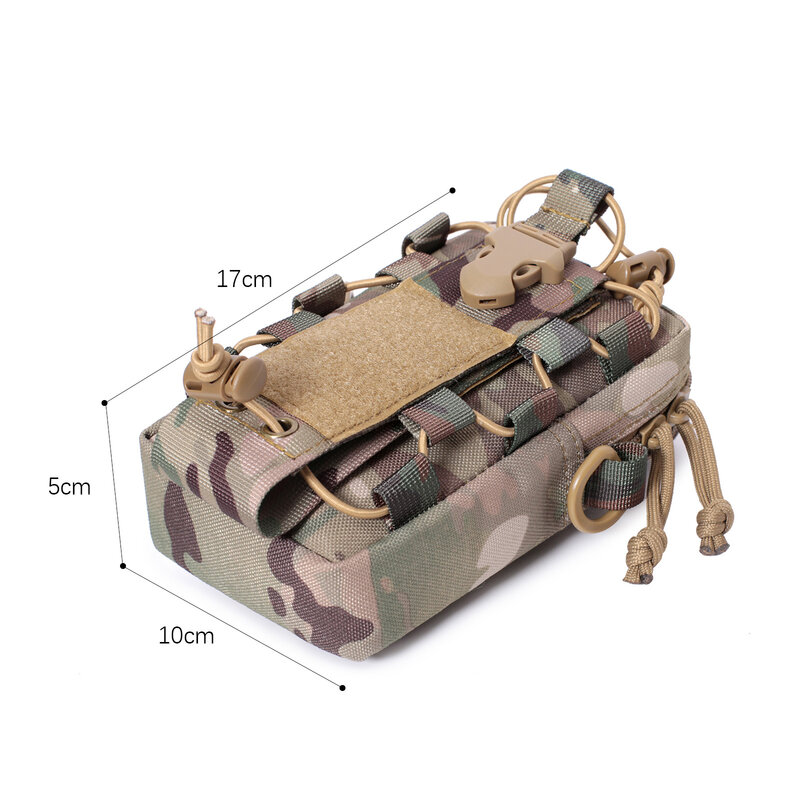 Tactical Molle EDC marsupio bottiglia d'acqua bollitore portacellulare campeggio all'aperto escursionismo borsa da caccia con tracolla