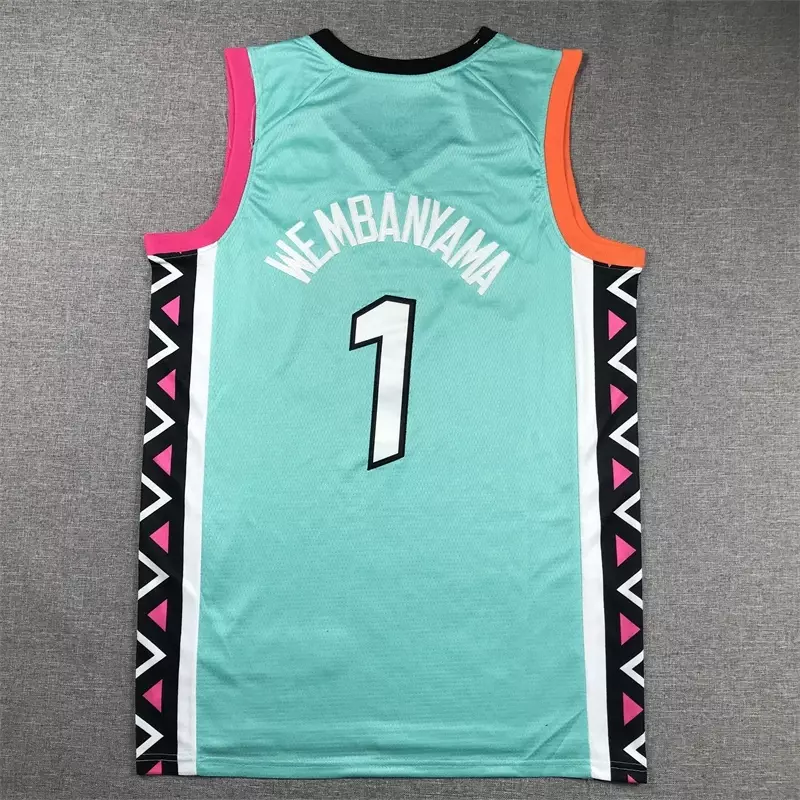 Mann New American Basketball Trikots Kleidung Wembanyama europäische Größe T-Shirts lose Baumwolle Shorts Sweatshirt