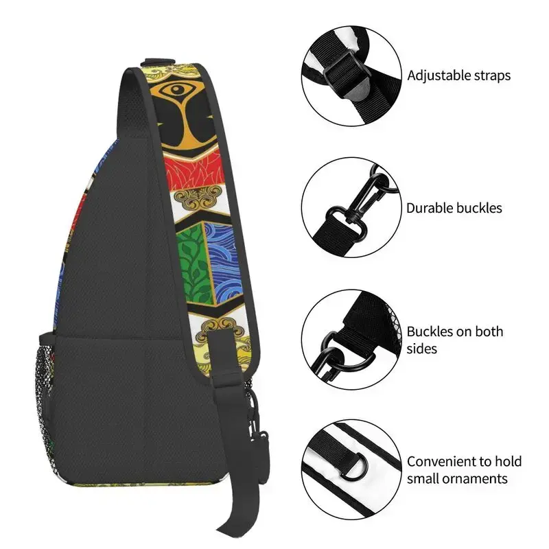 Tomorrowland Party Sling Chest Bag Custom Electronic Music Crossbody Shoulder Backpack for Men Travel Hiking Daypack
