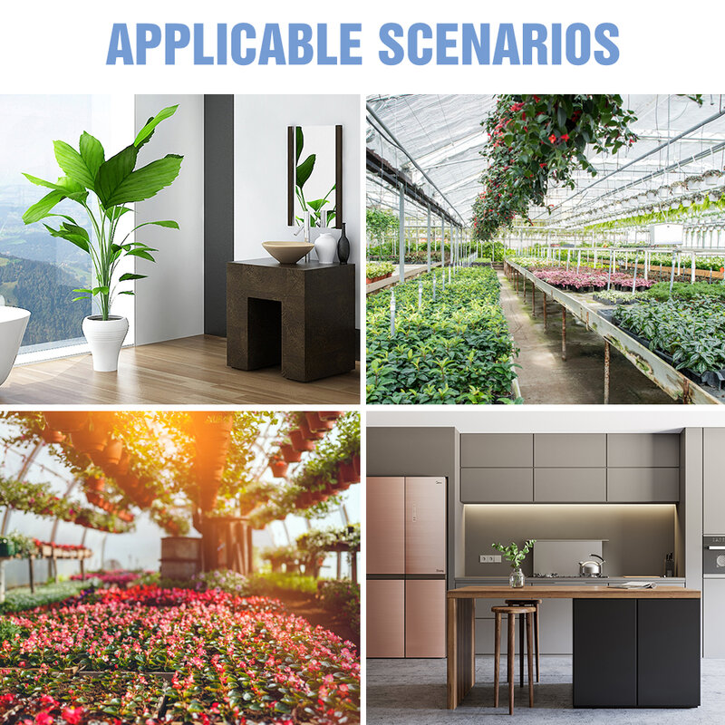 Lámpara LED de crecimiento para invernadero, fitoamplificador de Interior para plantas, luz hidropónica impermeable, espectro completo, flores