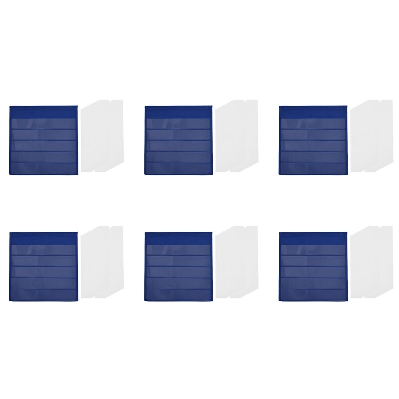 6X سطح المكتب سطح المكتب جيب الرسم البياني الجدول مع مكافأة 120X بطاقات محو الجافة ، (13 بوصة × 12 بوصة) تعزيز
