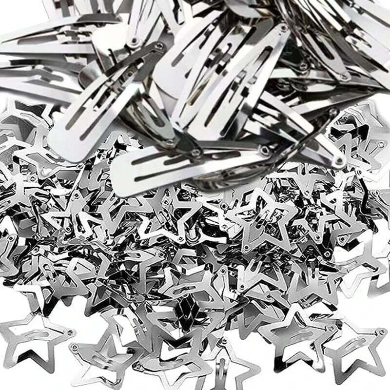 YK2Silver YK2 SilverJewelry pinzas para el cabello con forma de estrella, horquillas de gotitas de Metal, pasadores para el cabello, Clip para niñas, horquilla coreana, accesorios para la cabeza
