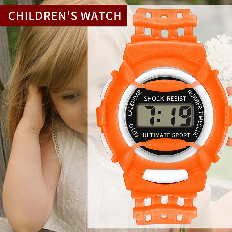 Модные часы для детей, для девочек и мальчиков, аналоговые цифровые светодиодные электронные водонепроницаемые наручные часы, спортивные часы для студентов, часы