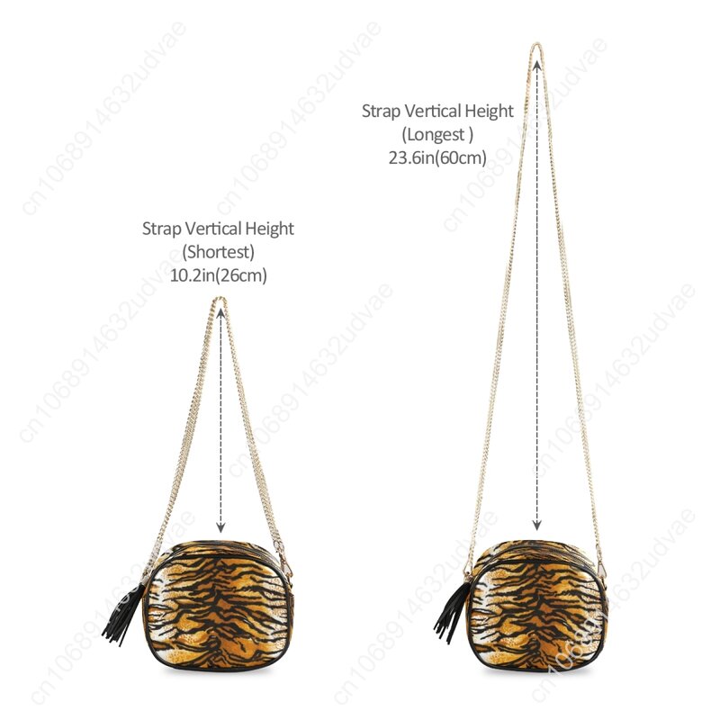 Female Winter Soft PU Designer Handbag Tiger Skin Print Chain Shoulder Messenger Crossbody Bags For Luxury Women Bolsa Feminina