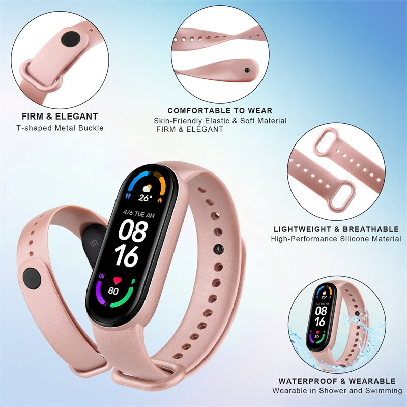 Bracelet en silicone pour Xiaomi Mi Band 7, bracelet de poignet, remplacement sportif NDavid, bracelets de montre