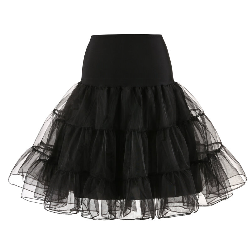 Women's 50S Vintage Tulle Petticoat Half Slip Tutu Underskirt Short Tutu Petticoat Underskirt Rockabilly