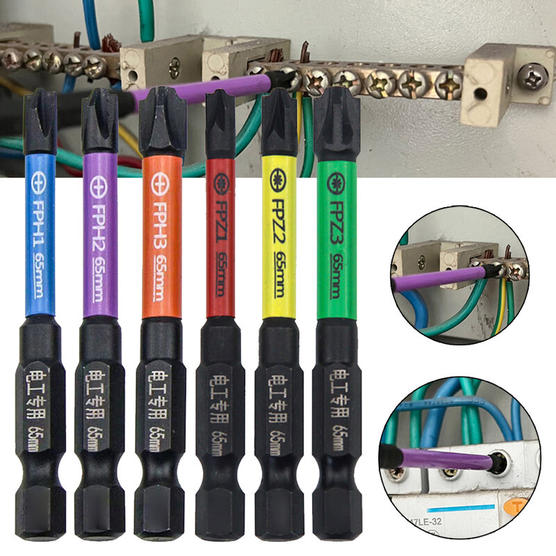 6/1pcs 65/110/150mm Magnetic Special Slotted Cross Screwdriver Bits FPH1 FPZ1 FPH2 FPZ2 FPH3 FPZ3 For Circuit Breakers