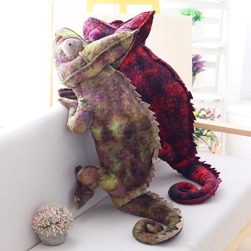 Simulation Reptilien Eidechse Chameleon Plüsch Spielzeug Hohe Qualität Persönlichkeit Tier Puppe Kissen Für kinder Geburtstag Weihnachten Geschenke