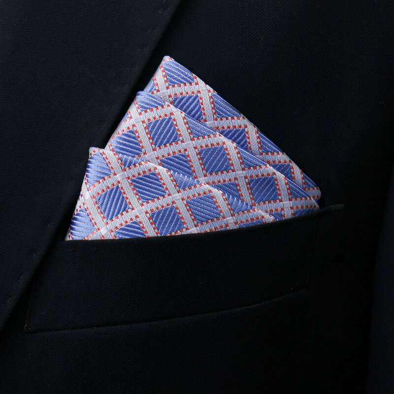 Lenço quadrado de bolso listrado azul escuro masculino, acessórios de terno, gravata, ajuste formal, dia da mentira, marca gravata