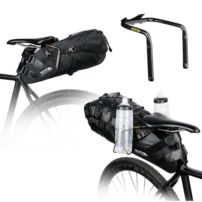 자전거 새들 가방 스태빌라이저 브래킷, 자전거 테일 백 마운트, 후면 랙 흔들림 방지, 병 케이지 장착 구멍 포함