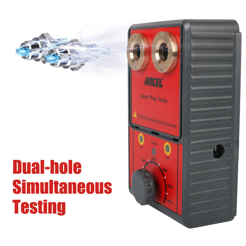 100- 240V Auto dual hole ugello banco prova ad alta tensione sistema di accensione tester candela jump fire tester strumenti diagnostici automatici