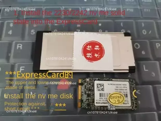 ExpressCard Interface to M.2 NGFF Nvme Solid State Disc X201 T430 Hp8570 W520