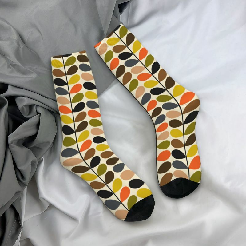 Calcetines con estampado 3D para hombre y mujer, calcetín Unisex divertido con patrón de tallo múltiple, Orla Kiely