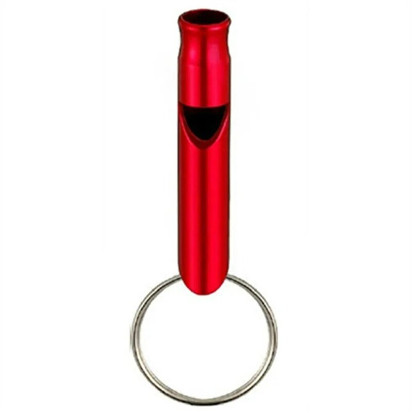 Hiking Keychain Whistle Outdoor 1pc Training 45*8mm Aluminum Alloy Feeding Mini Pet Survival For Training Pets