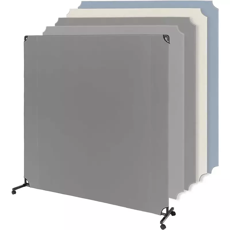 Privacy Screen Gray) Partition Room Dividers Soundproof Booth Partition Moving Temporary Wall Divider & Room Divider Screen Desk