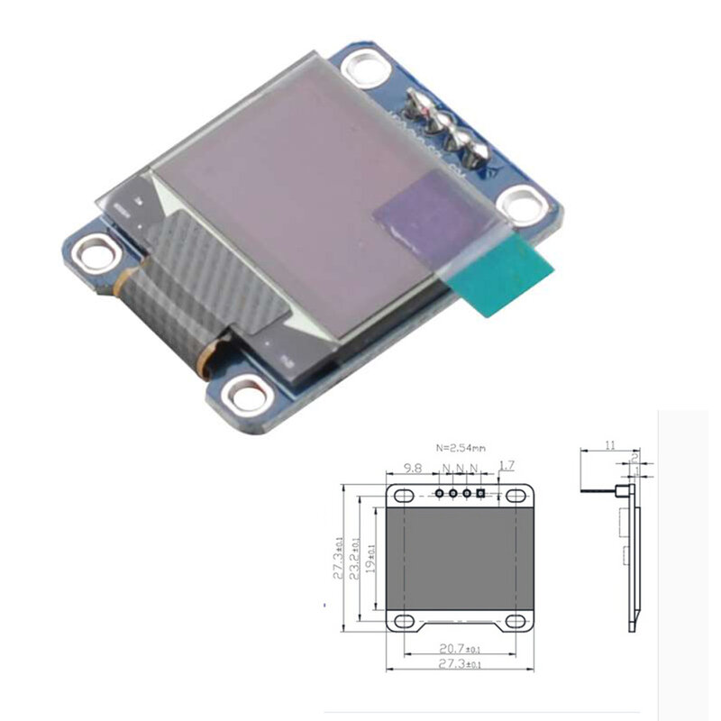 Módulo de pantalla OLED SSD1306 I2C IIC SPI Serial 128X64 LCD LED 4Pin para Arduino 51 MSP420 STIM32 SCR Nodemcu ESP8266, 0,96 pulgadas