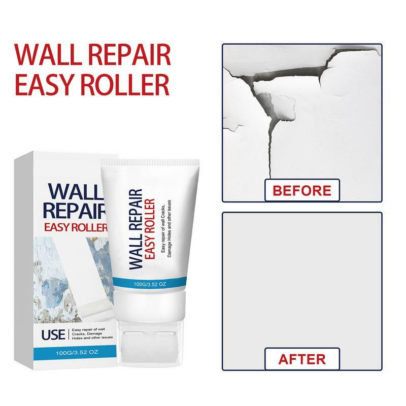 Small Rolling Wall Repair Brush 100g Wall Mending Agent Wall Repair Cream With Brush Mouldproof Quick-Drying Wall Repair Roller