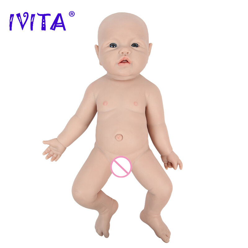 IVITA WG1526 43 см 2,69 кг 100% полное тело силиконовая кукла для новорожденных девочек реалистичные куклы неокрашенные DIY пустые Младенцы Детские игрушки