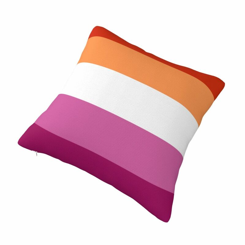 Fronha quadrada da bandeira do orgulho lésbico, Almofada, Sofá, 2019
