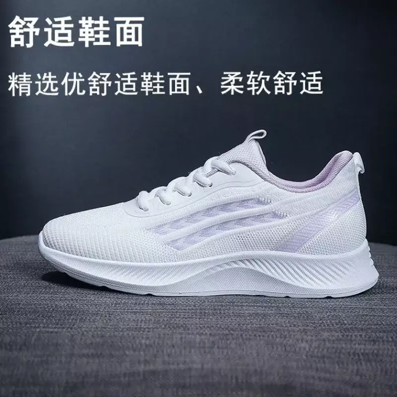 Women's Running Shoes Breathable Sneakers 2024 Summer Light Mesh Air Cushion Ladies Sports Shoes Outdoor Lace Up Training Shoes