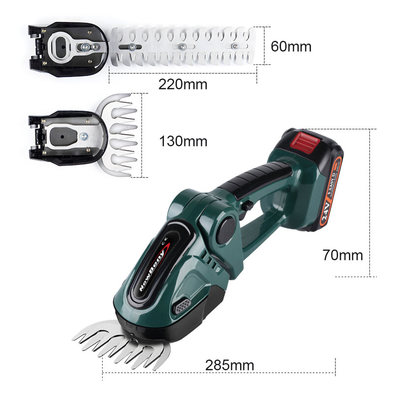 24V 2 in 1 Electric Hedge Trimmer Cordless Portable High Power Household Lawn Mower Rechargeable Pruner Weeding Garden Tools