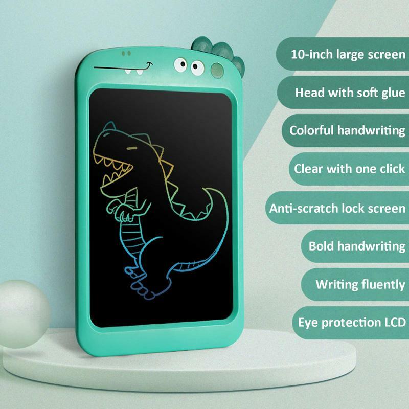 LCD Drawing Tablet For Kids Colorful Erasable Kids Drawing Board 10in With Lock Function Preschool Toys Toddler Drawing Board To