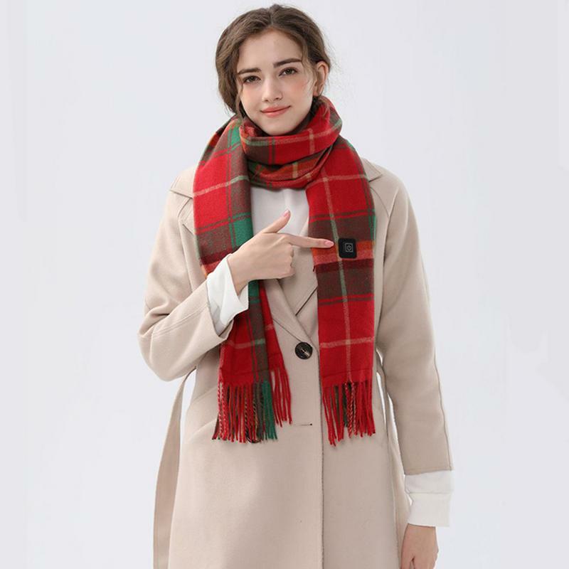 Heated Scarf For Women Comfortable To Wear Warm Scarves Rechargeable Electronics Products For School Work Dating Traveling