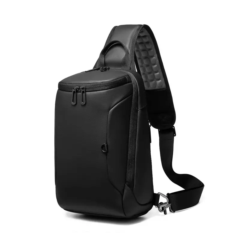 Impermeável Crossbody carregamento Peito Bag, Masculino ombro curto Messenger Bag, Repelente USB, iPad 2023, Novo, 9.7 ", IPad 2023