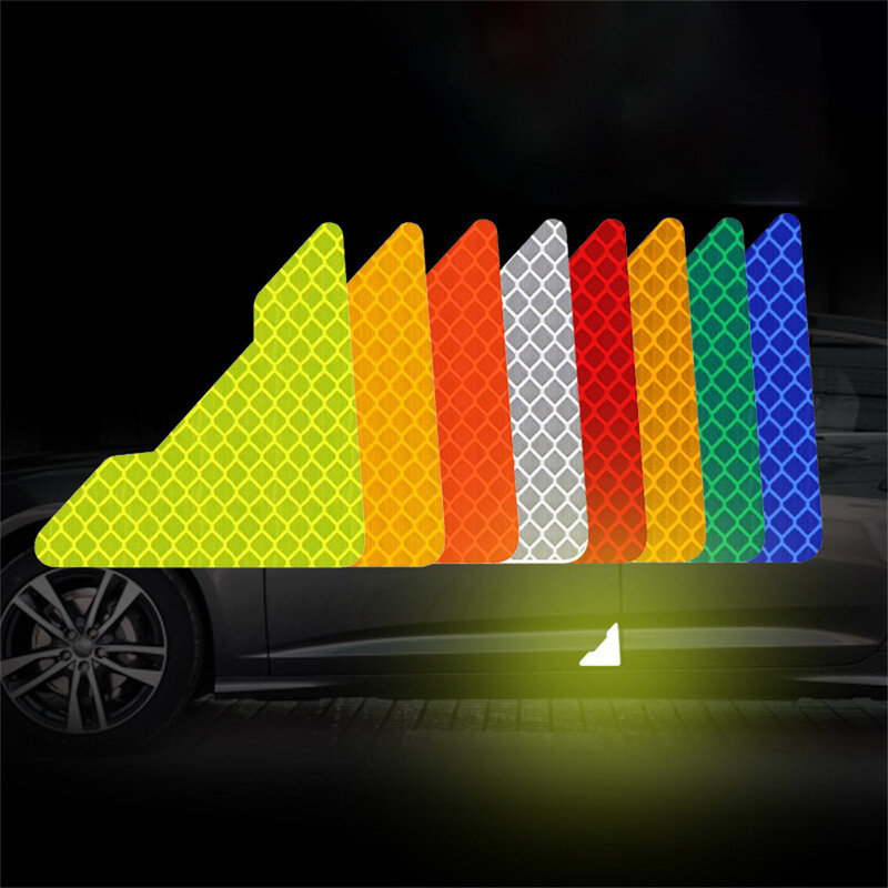 ชุดสติกเกอร์สะท้อนแสงสำหรับรถยนต์1/5/10ชิ้นชุดสะท้อนแสงสะท้อนแสงสำหรับ hiasan mobil สติกเกอร์รถ