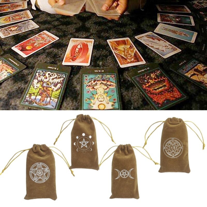 Stern Pendel Board Holz Wünschelruten Board Divination Tarot Spiel Karten Samt Tasche Dropship