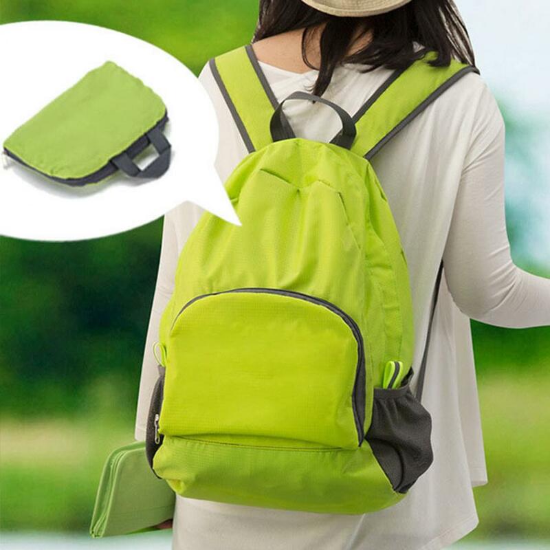 Travel Backpack Wide Shoulder Straps Smooth Zipper Side Mesh Pockets Large Capacity Adjustable Lightweight Packable Backpack