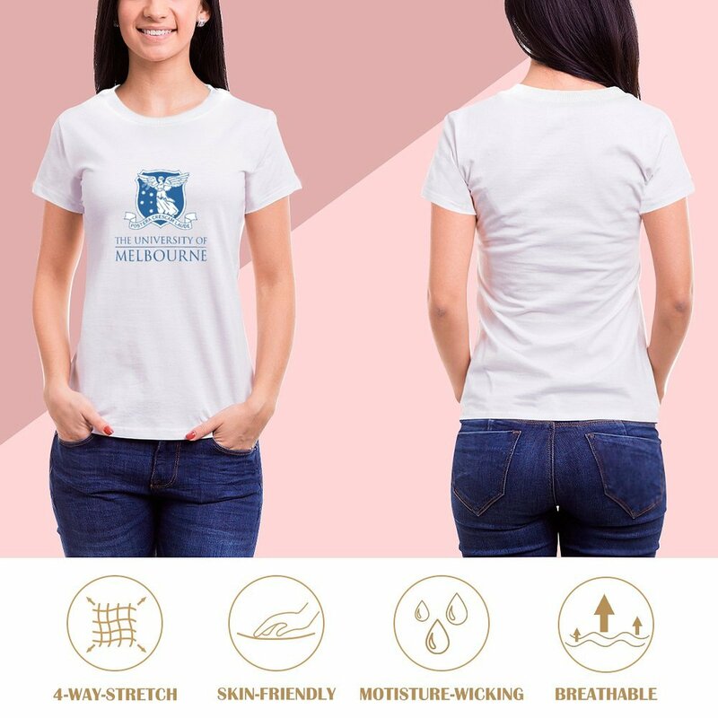 Mungnjengan 멜버른 대학교 오포바칼 티셔츠, 여름 의류, 미적 의류, 여성용 크롭 티셔츠