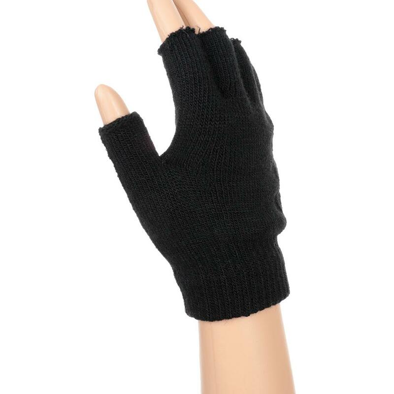 Wärmer 1 Paar verdicken Stretch elastisch für Männer schwarze Halb finger handschuhe Strick handschuhe Handschuhe finger lose Handschuhe